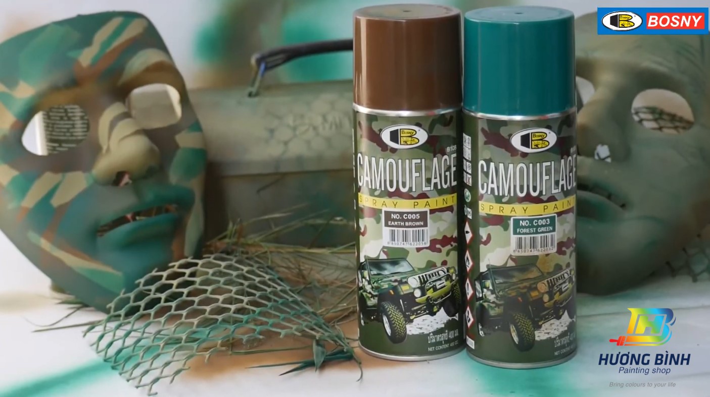 Sơn xịt BOSNY Camouflage (400ml)