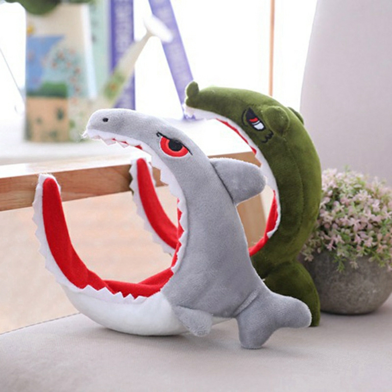 Wide mouth shark headband