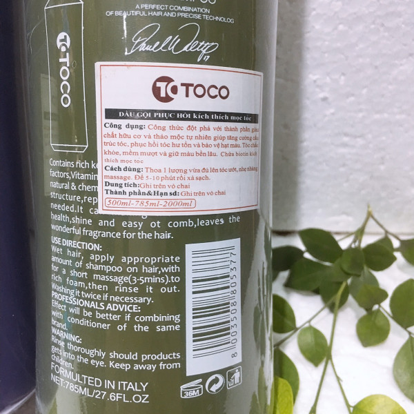 Bộ Dầu Gội + Xả Toco Collagen Kích Thích Mọc Tóc (2 Chai 785Ml) (Dầu Xả)
