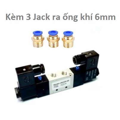 Van điện từ khí nén 5/2 AIRTAC 4V220-08 220V (2 cuộn hút) - Dùng cho xi lanh khí nén