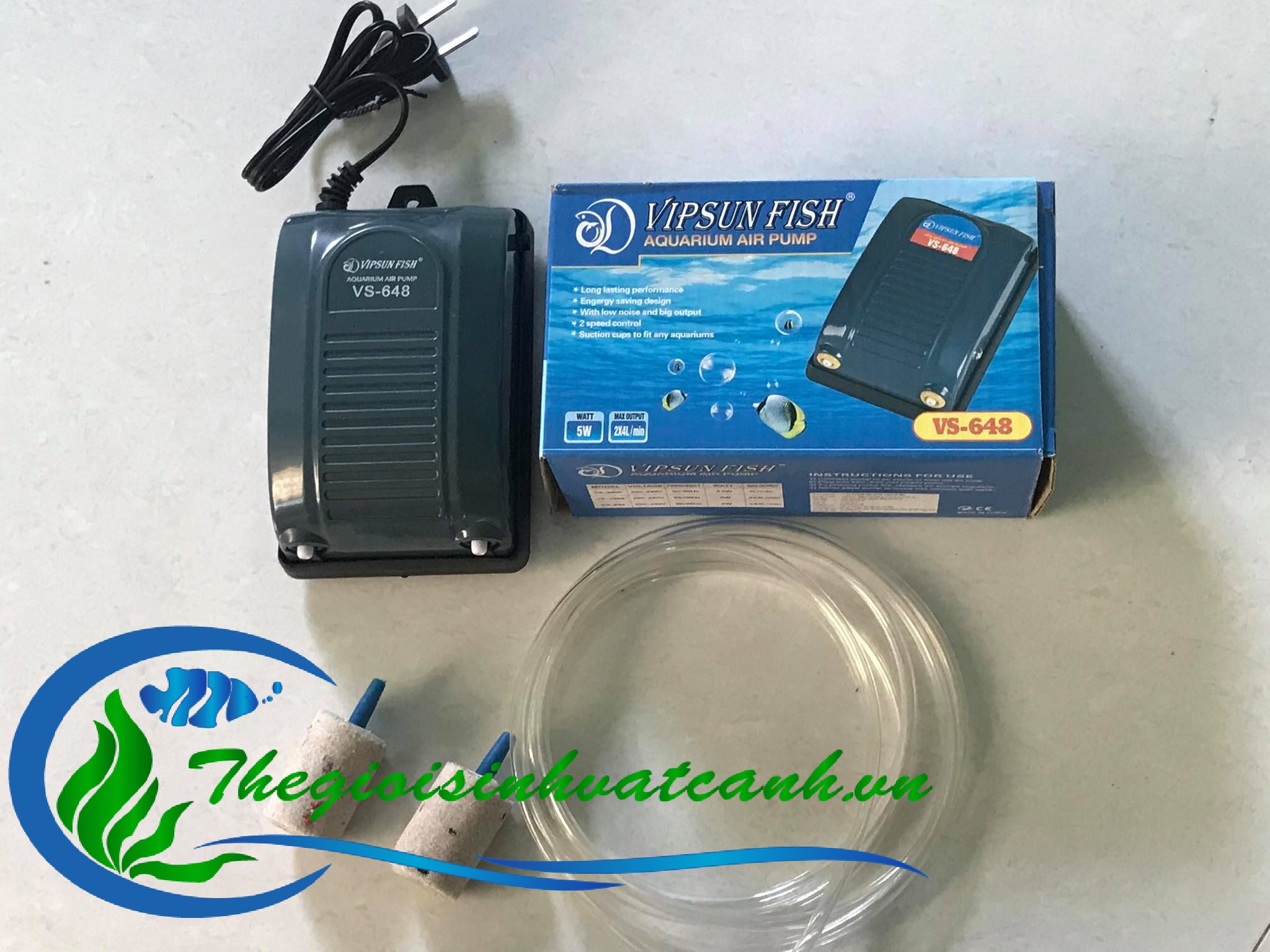 combo gồm máy oxy 2 vòi+2m dây oxy+2 cục sủi