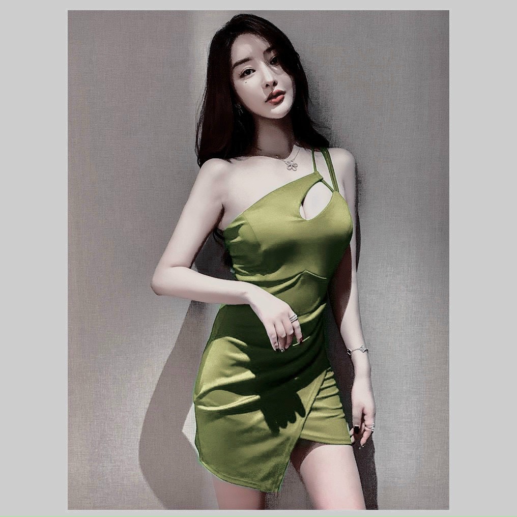 [HCM]Đầm 2 dây lụa satin đẹp không cưỡng được khách ơi LYNH005