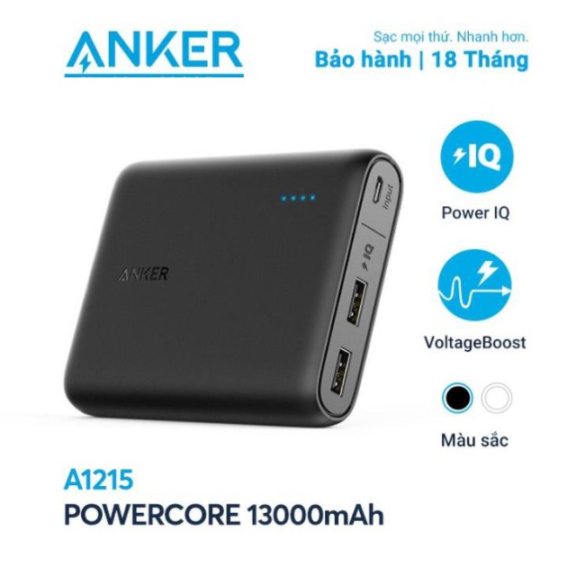 Pin sạc dự phòng ANKER A1215 PowerCore 13000mAh 2 cổng USB