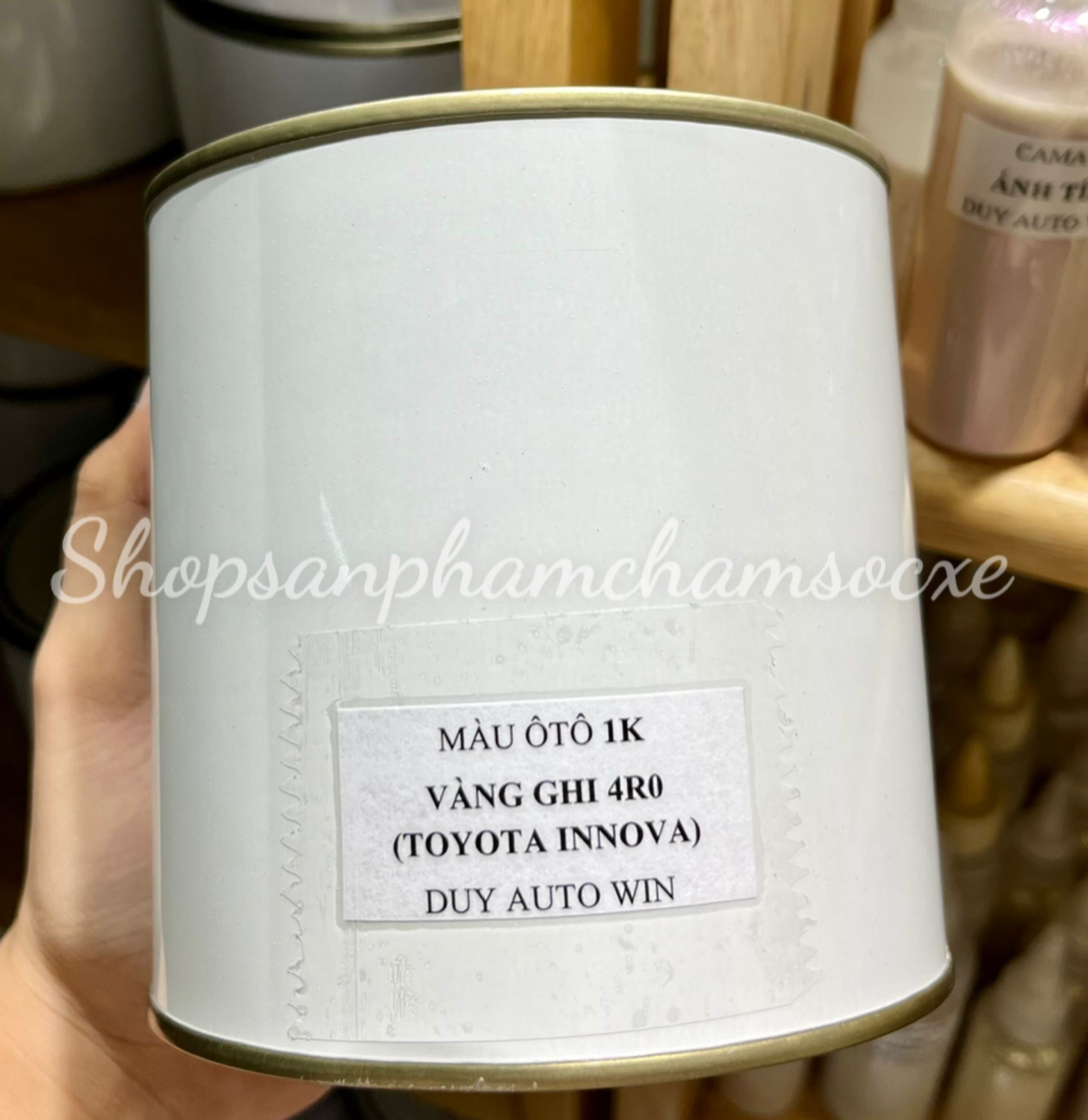Màu vàng ghi 4r0 toyota innova - sơn ô tô 1k đóng lon 1kg và 0.5kg