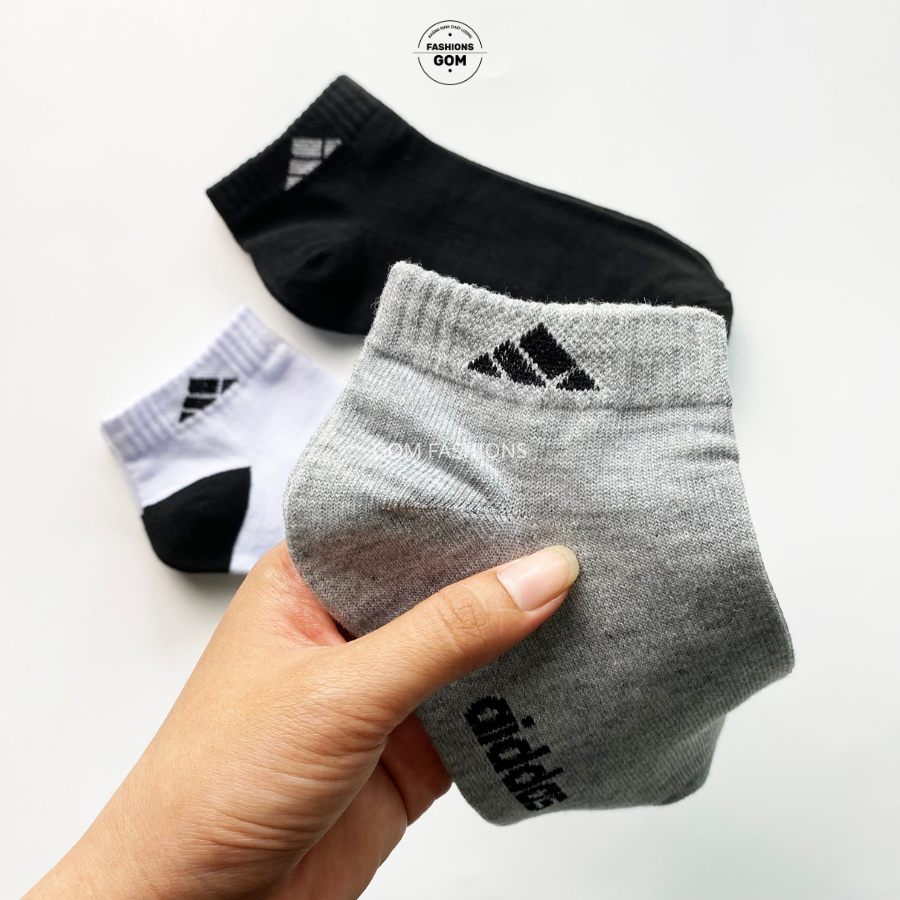 Set 5 đôi vớ cổ ngắn nam nữ hàng VNXK, tất cổ thấp chất liệu cotton dày dặn thoáng mát khử mùi - ADINGAN-CB5