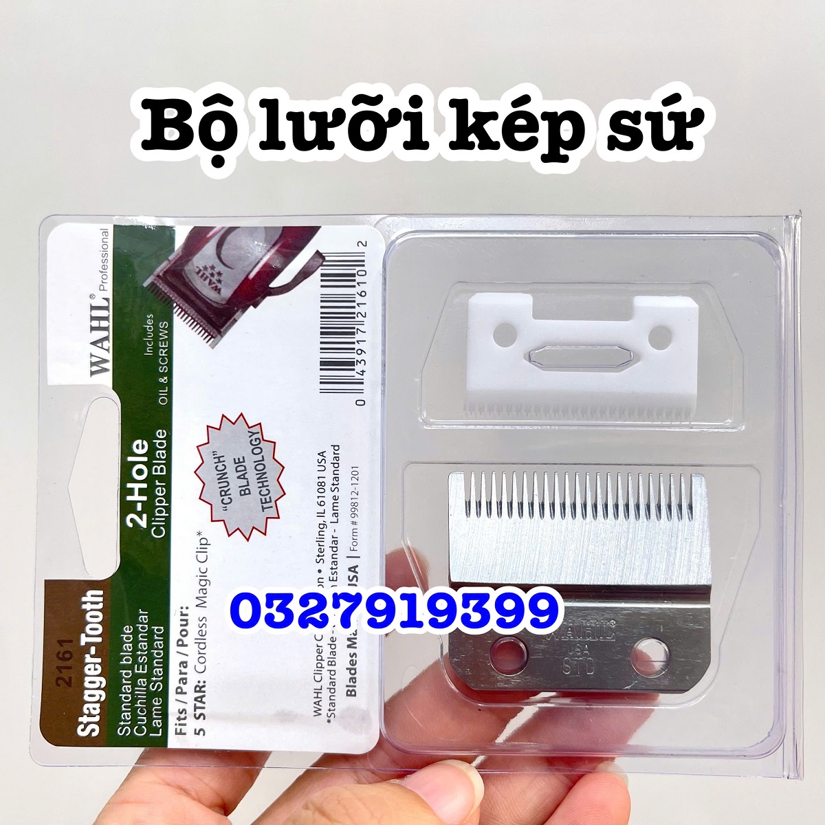 Wahl Bộ Lưỡi Kép Sứ Tông Đơ WAHL - Lưỡi Kép Sứ Độ Bền Cao Sắc Bén Thoáng Xông Tóc - Thay Thế Lưỡi Tông Đơ Cũ Bị Hư - Tiết Kiệm Chi Phí Tối Đa