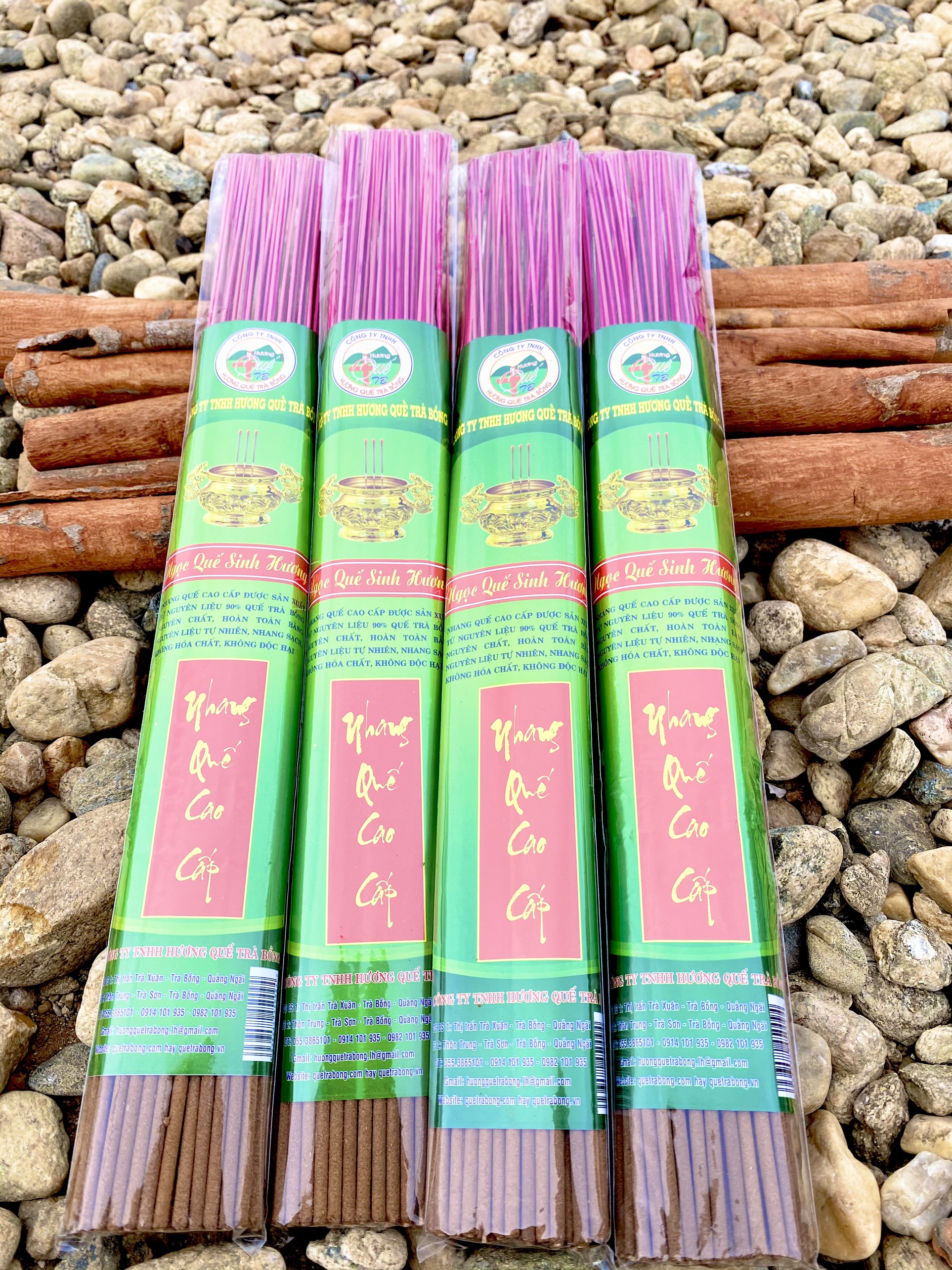 Nhang Thẻ Quế Trà Bồng 38cm, 50 nén, 100gram