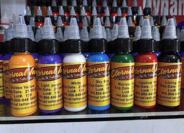 Sét 7 màu Mực xăm hình eternal giá bình dân mwcj xăm trên da rả