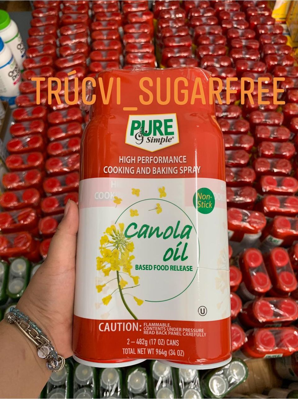 [17oz] Dầu ăn kiêng dạng xịt Pure&Simple dầu hoa cải( eat clean , keto ,gymer ,tiểu đường).