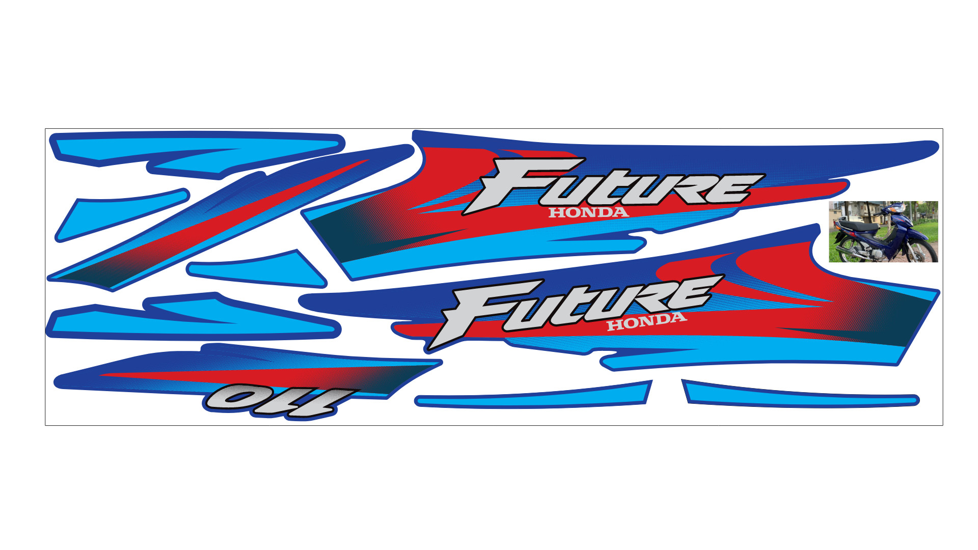 tem rời future 110 xanh đỏ đời đầu