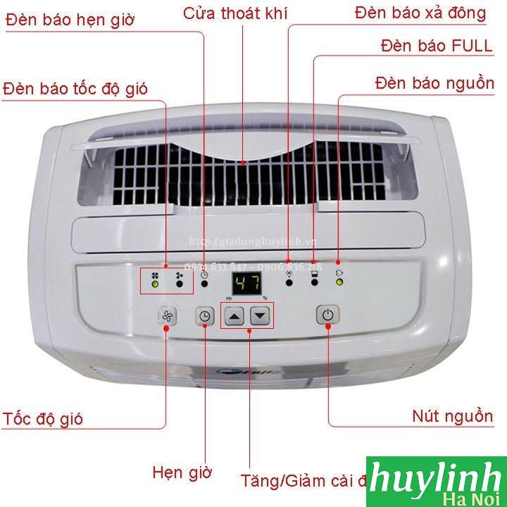 Máy hút ẩm dân dụng Fujie HM-620EB - 20 lít/ngày
