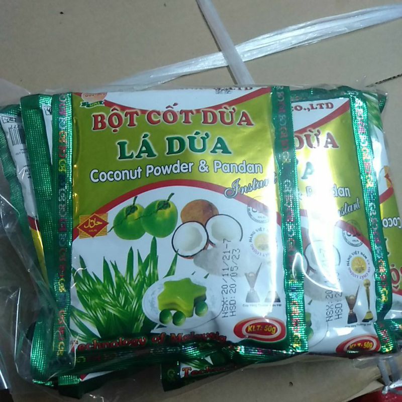 bột cốt dừa LÁ DỨA MinaCo hiệu qủa đào( GÓI 50 GRAM)