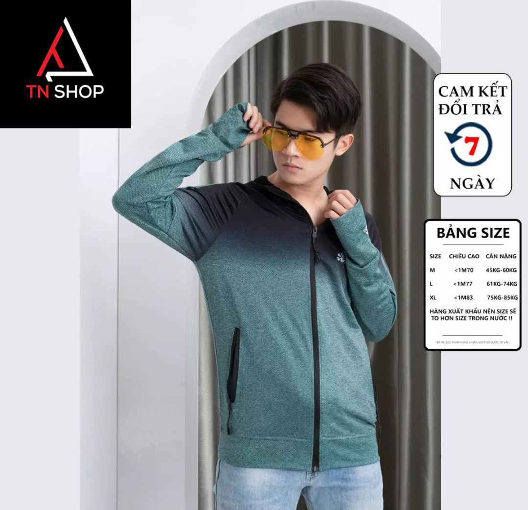 Áo chống nắng nam - Áo khoác nam logo Das cao cấp - Chất vải kim cương sần, Siêu mát - Màu đen - có bigsize tới 85kg