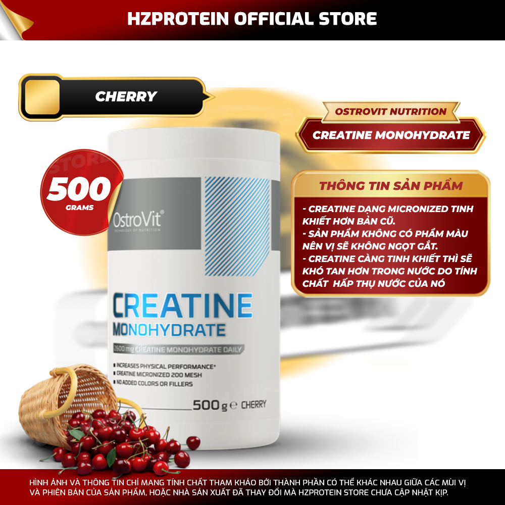 Ostrovit Creatine Monohydrate (500g) - Hỗ trợ cải thiện sức mạnh của nam giới