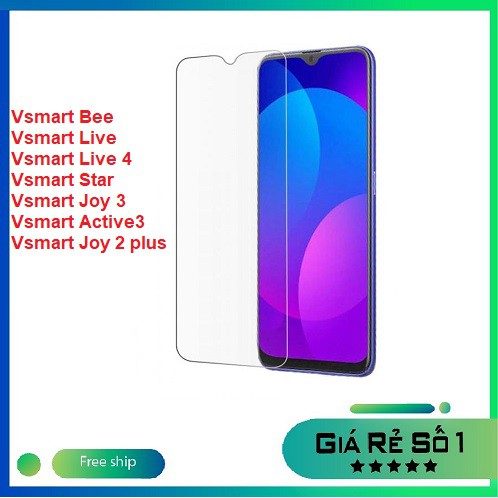 Kính cường lực thường trong suốt không full màn hình Vsmart Aris/ Joy 3/ Active 3/ Live/ Live 4/ Bee/ Star/ Joy 2 plus/ Star 3/ Star 4/ Joy 4