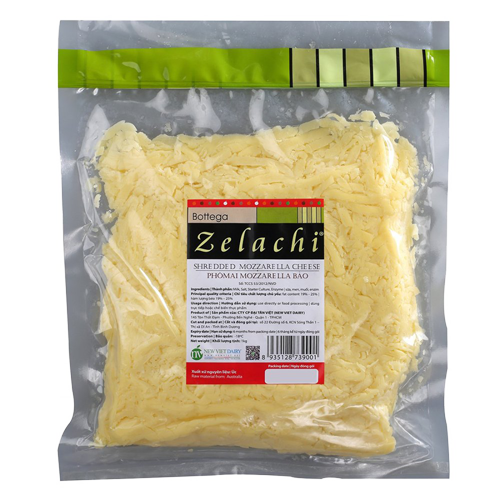 Phô Mai Mozzarella Bào Sợi Zelachi 1kg- Giao Còn Hạn- Không Đổi Trả Hàng