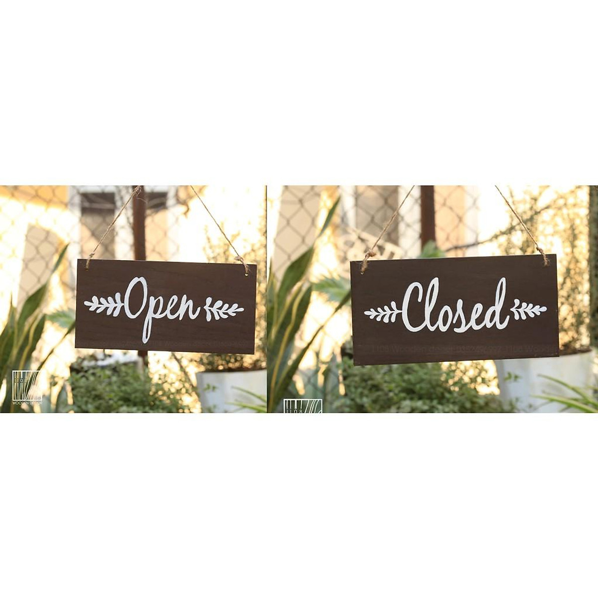Bảng Gỗ 2 Mặt Open - Closed