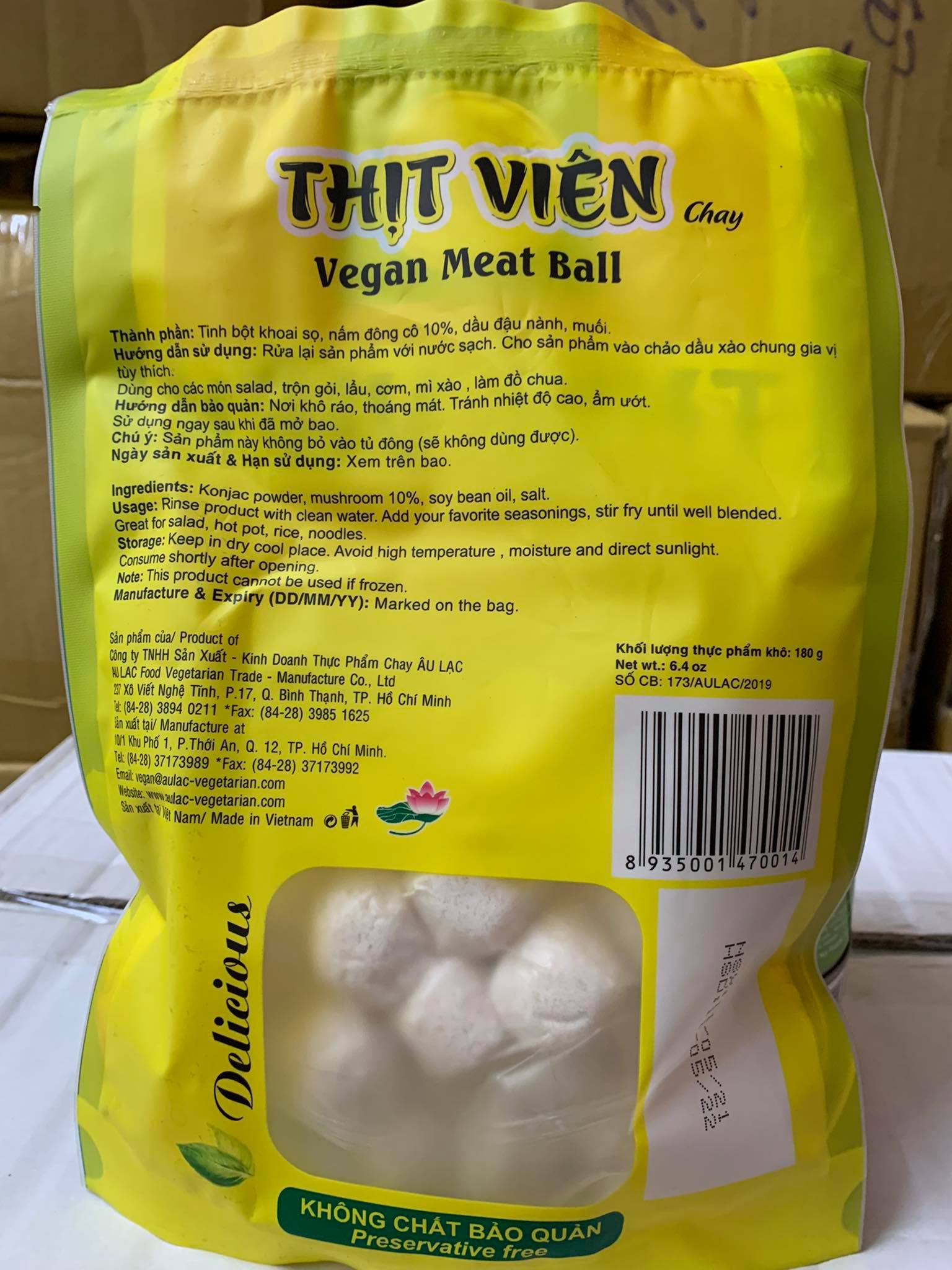 THỊT VIÊN CHAY ÂU LẠC - GÓI 225G