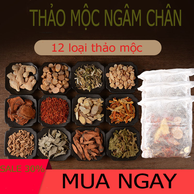 Mười hai hương vị túi thảo mộc ngâm chân túi chườm lá ngâm chân