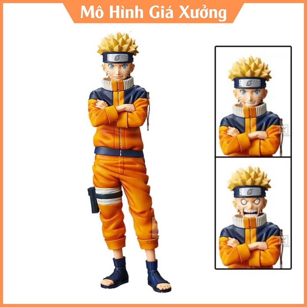 [Hoàn Tiền 10%]Mô Hình Uzumaki Naruto  Grandista ( 3 đầu)  - Cao 25cm - Hokage Làng LÁ Jinchuriki Cửu Vĩ Shippuuden - Tượng Figure