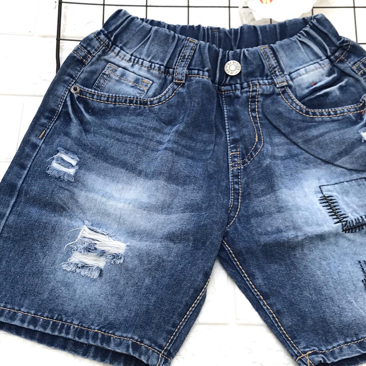 Quần short jean cotton cao cấp cho bé trai