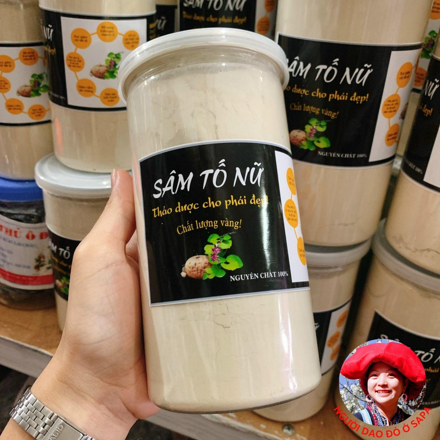 Bột sâm tố nữ nguyên chất tăng vòng 1 thượng hạng, bột củ sâm tố nữ thái lát khô sản sinh collagen, puecolazen, tăng cường nội tiết