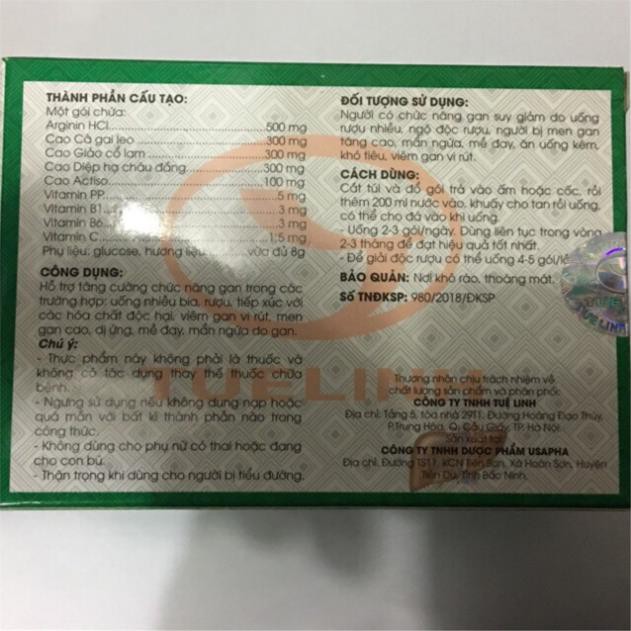 [HCM]Trà Giải Độc Gan Tuệ Linh (hỗ trợ tăng cường chức năng gan)