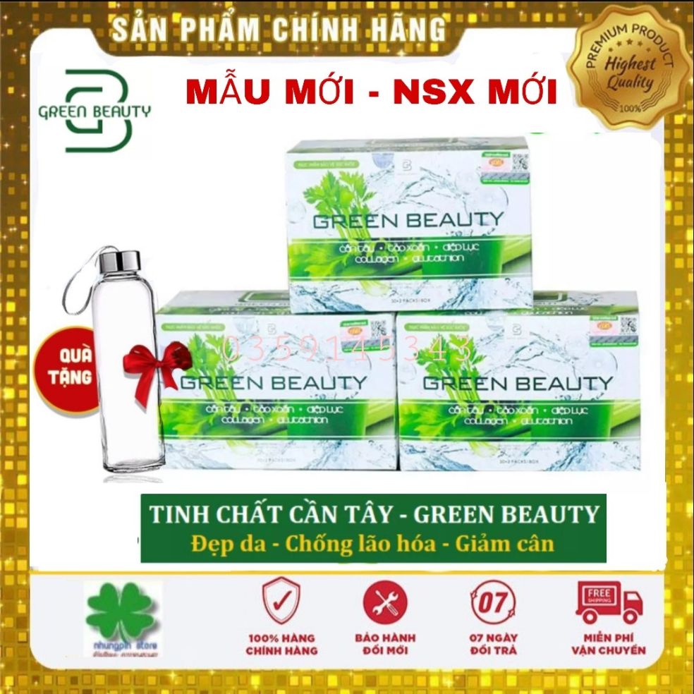 Nước ép cần tây (Hàng chính hãng),  tặng bình nước thuỷ tinh