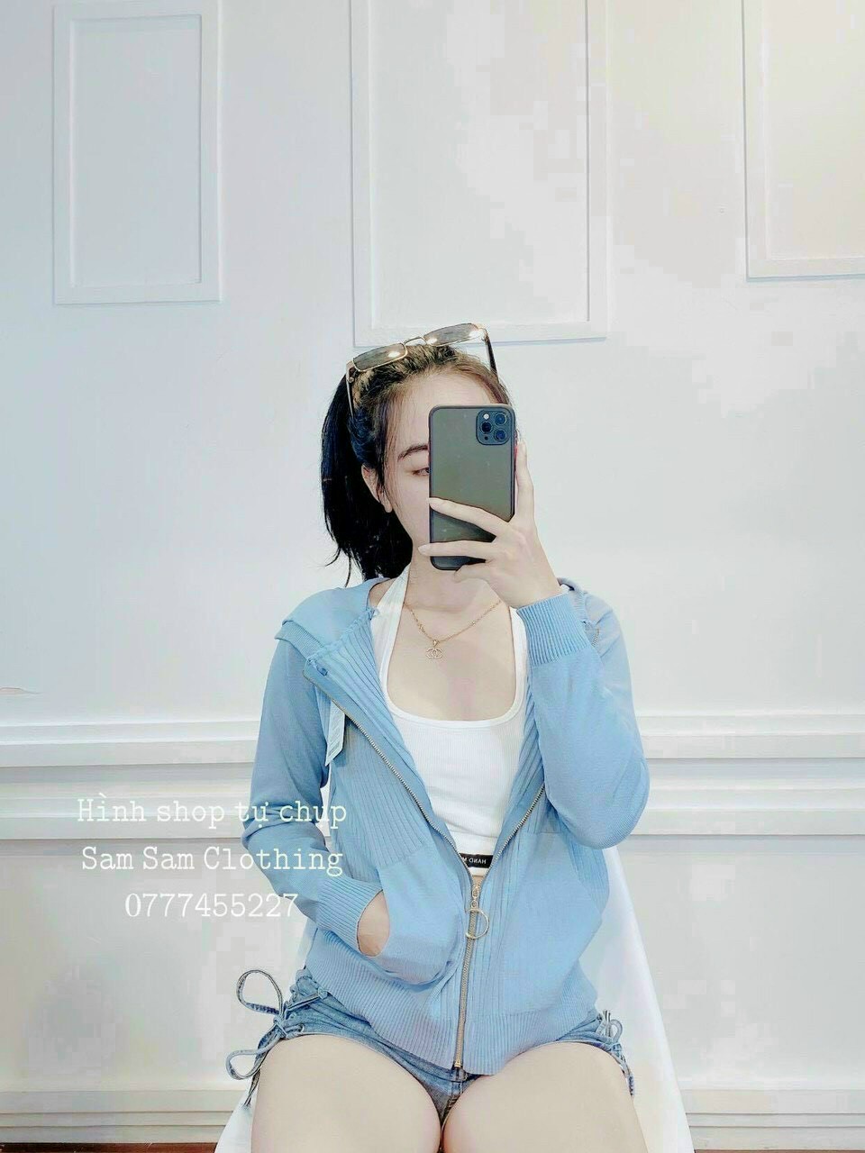 [HCM]Áo khoác len tăm form ngắn có nón siêu cưng