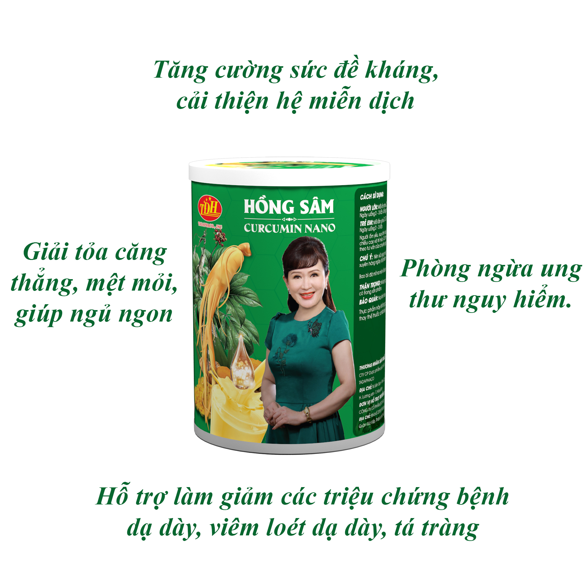 5 Hộp Hồng Sâm Curcumin Nano 900g