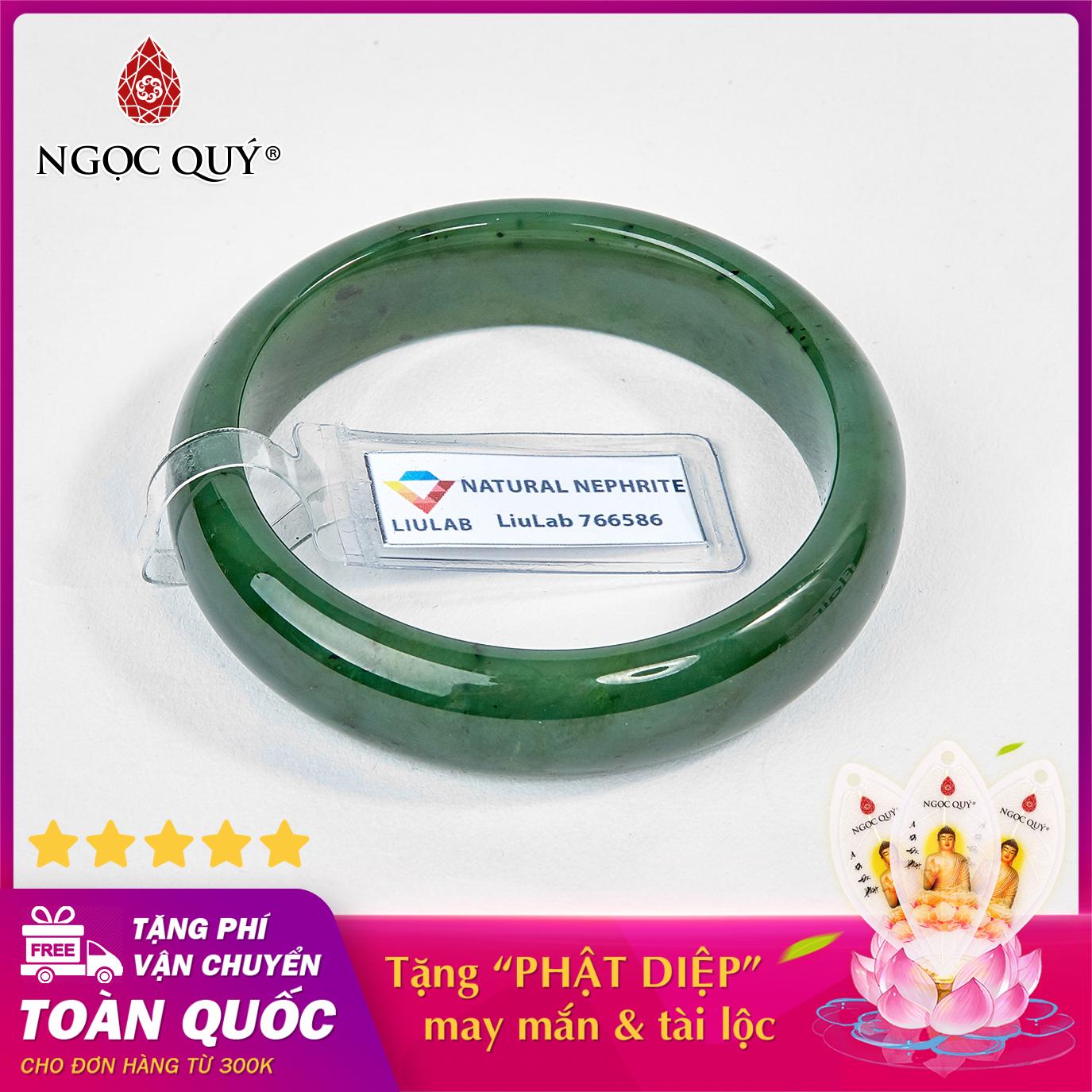 Vòng tay đá quý Ngọc Bích nguyên khối tự nhiên Ni 52, 56 - Ngọc Quý Gemstones