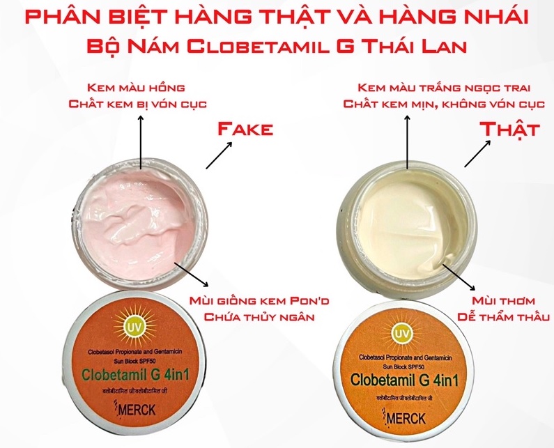 [CHÍNH HÃNG] Kem Nám Clobetamil G Thái Lan