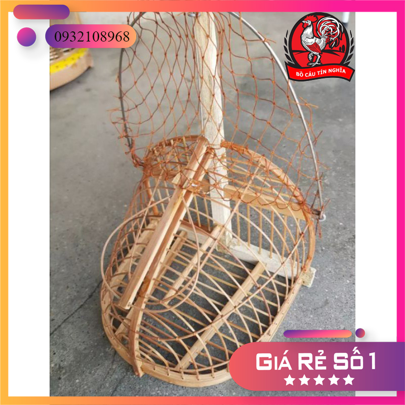 Lồng bẫy chim siêu nhạy. Khung gỗ nan tre già