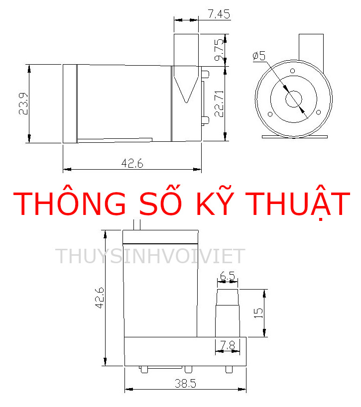 Bơm nước chìm Mini điện 3-5v có và không cổng USB