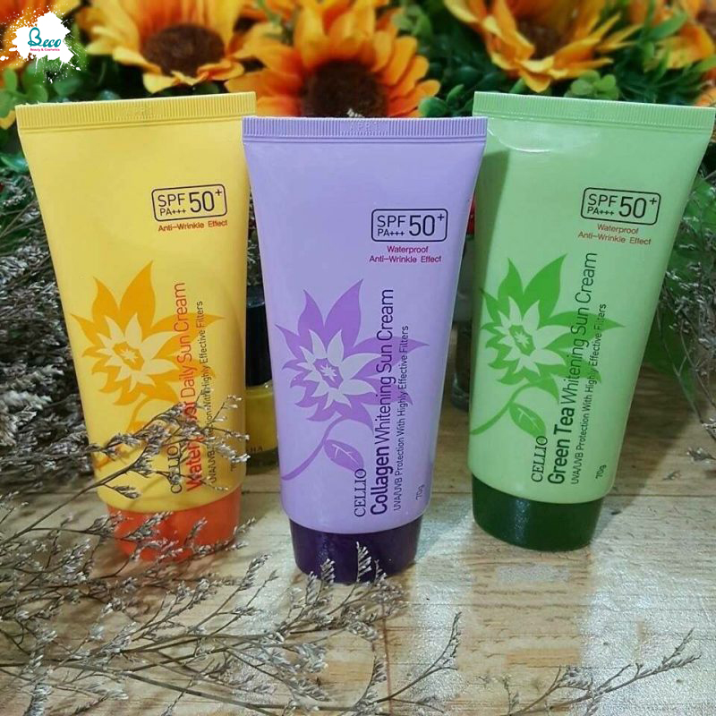 Kem Chống Nắng Cellio SPF 50+ PA+++  - Tím
