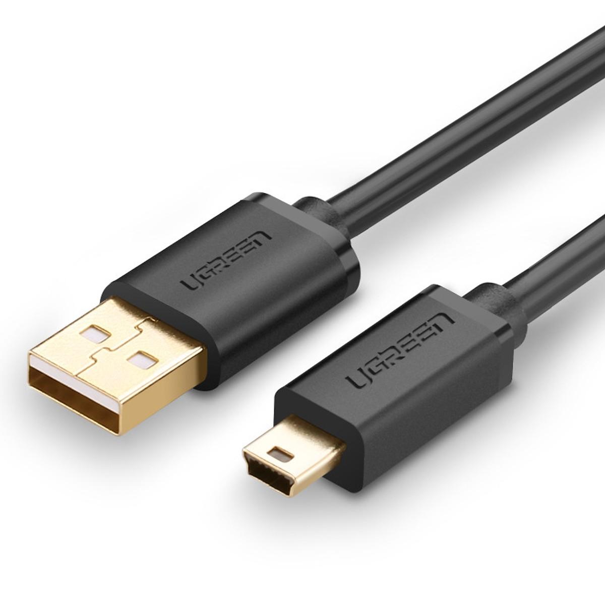 Dây usb 2.0 sang mini usb ugreen us132 10386 dài 3 mét