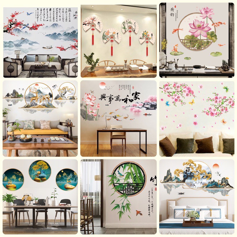 Decal Dán Tường Hoa Sen