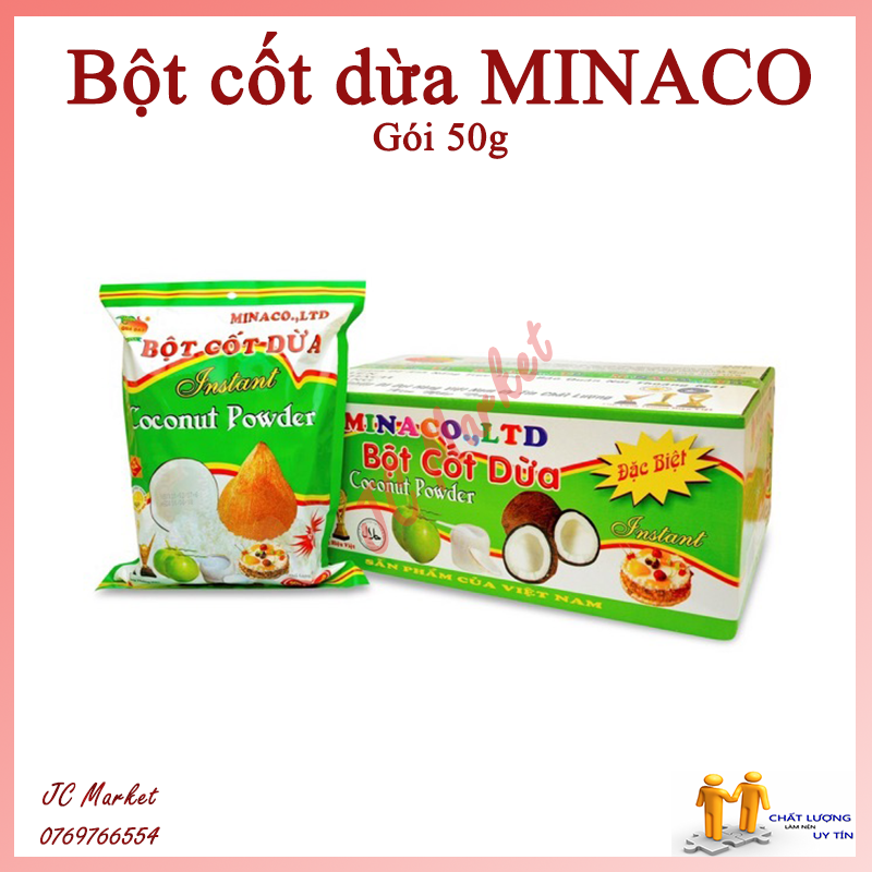 Combo 10 gói bột cốt dừa đặc biệt MINACO