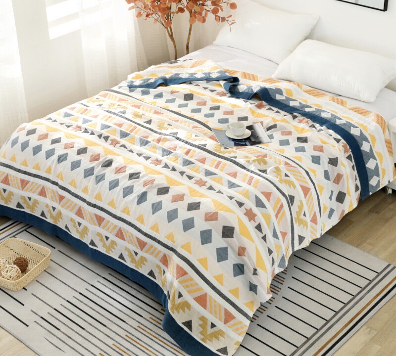 (Queen Bed) Mền organic cotton sợi tre Nhật Bản