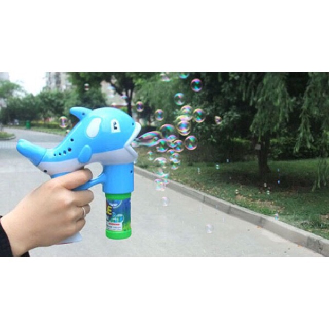 Bộ Đồ Chơi Cá Heo Bắn Bong Bóng Dành Cho Bé