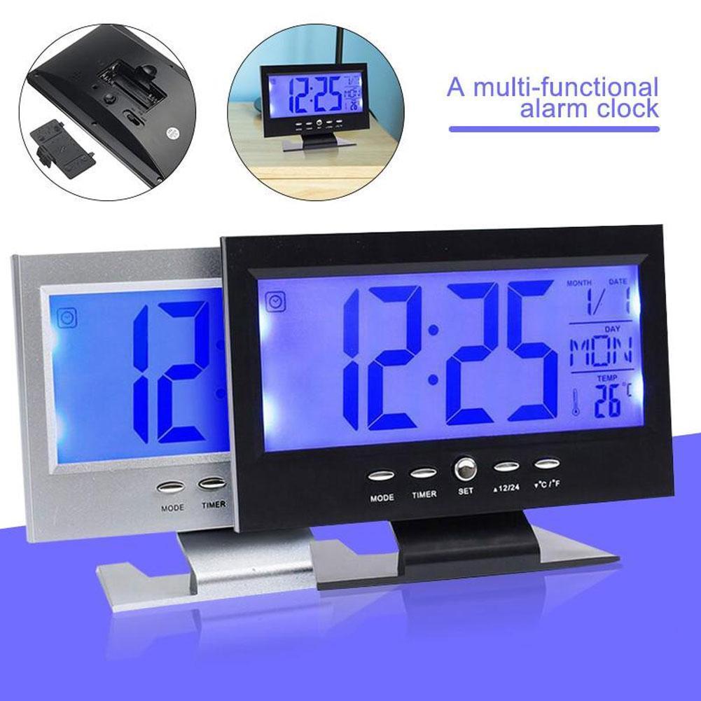 MIỄN PHÍ VẬN CHUYỂN COD  Intelligent Digital Clock Weather Station Display Alarm Calendar Clock Function Wireless Temperature Humidity Meter