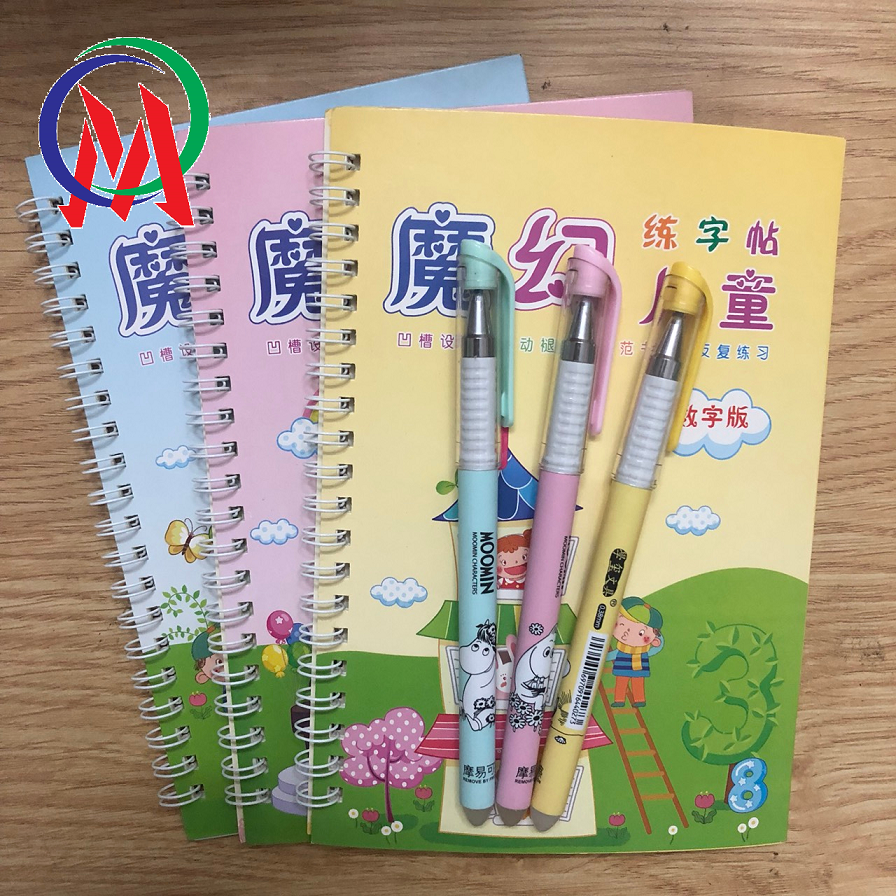 [HCM]Combo 3 vở tập viết cho bé kèm 3 bút viết xóa được công nghệ Nhật Bản