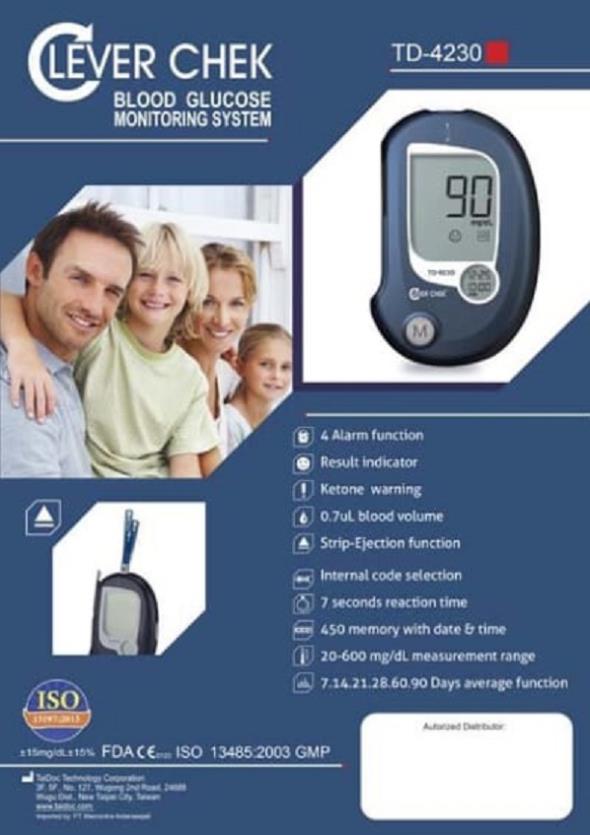 Que thử đường huyết Clever Check TD 4230 (25 que)