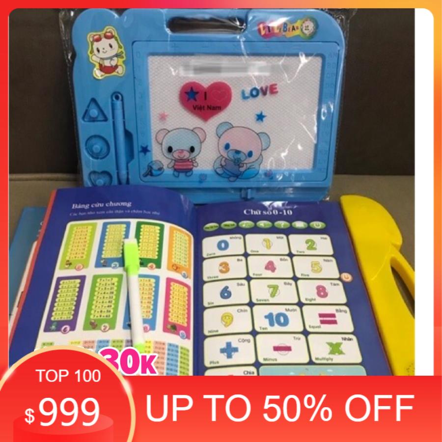 Combo sách nói thông minh và bảng viết tự xoá