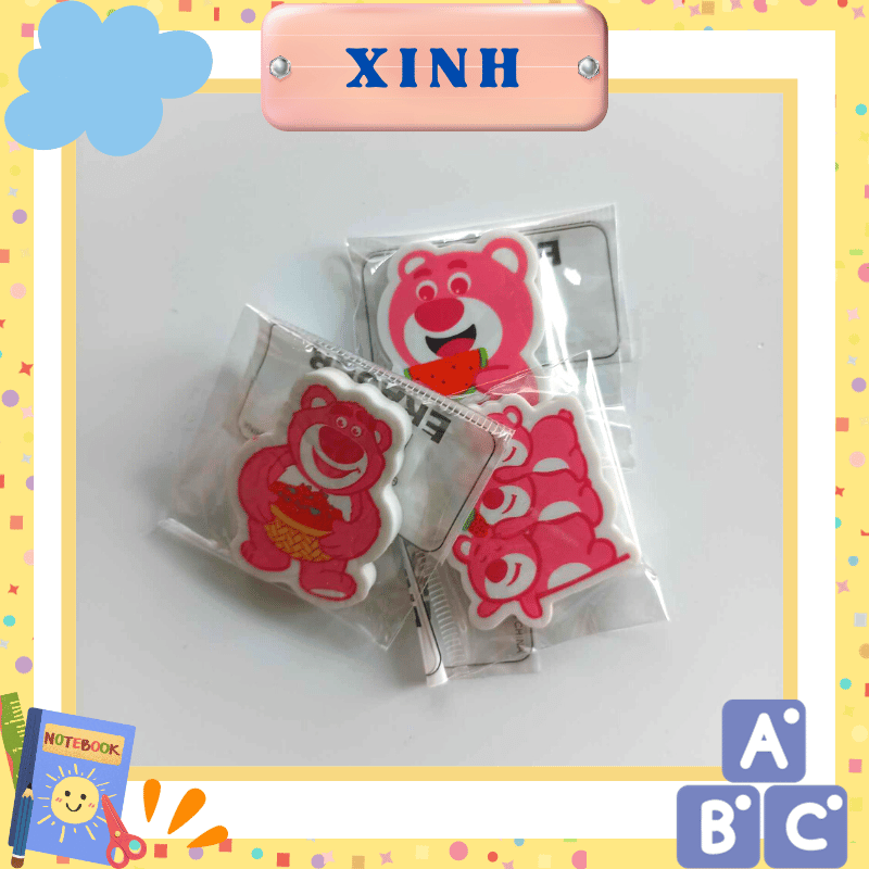 Set 4 Cục Gôm tẩy hình gấu dâu