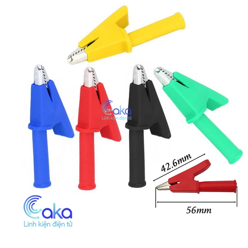 Kẹp cá sấu 10mm kèm jack 4mm đồng mạ niken 30a 1000v