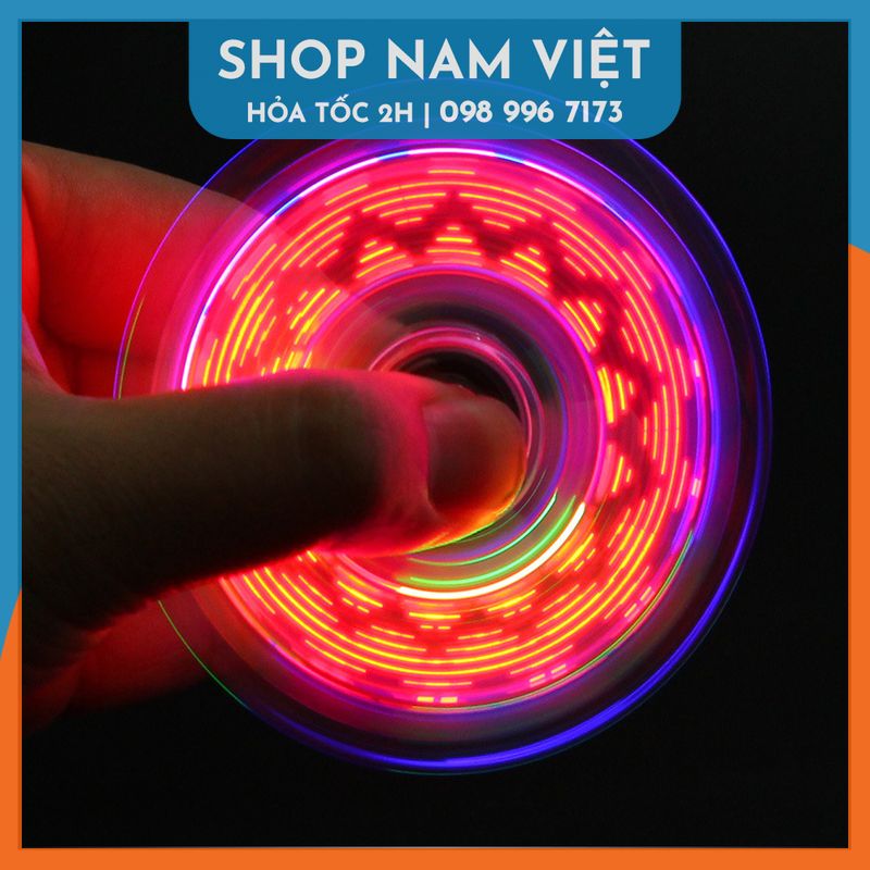 Con Quay Đèn Led Spinner Trong Suốt