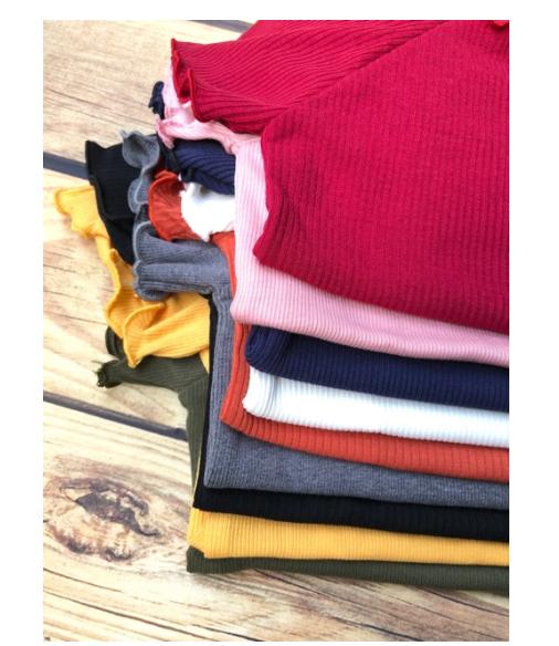 Áo Trễ Vai Thun Gân Tay Ngắn