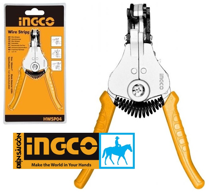 Kìm tuốt dây điện 180mm 7inch Ingco HWSP04