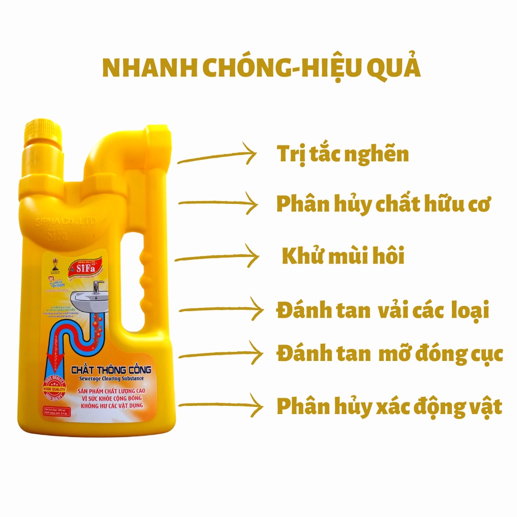 Chất thông cống/cầu Thái siêu tốc SIFA 1600g